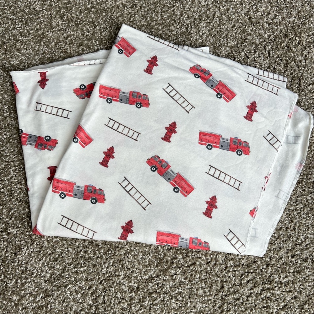 Fire Truck Print Kids Bib